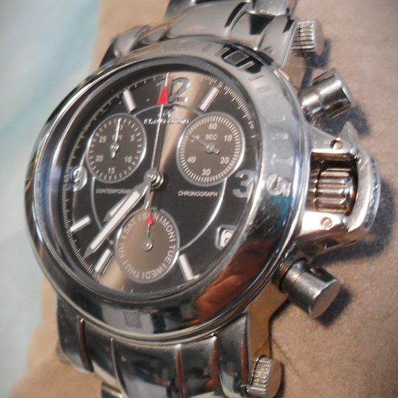 Klaus-Kobec Contemporary Chronograph KKL2008 .24 TCW Diamond Ladies Watch - Picture 2 of 7